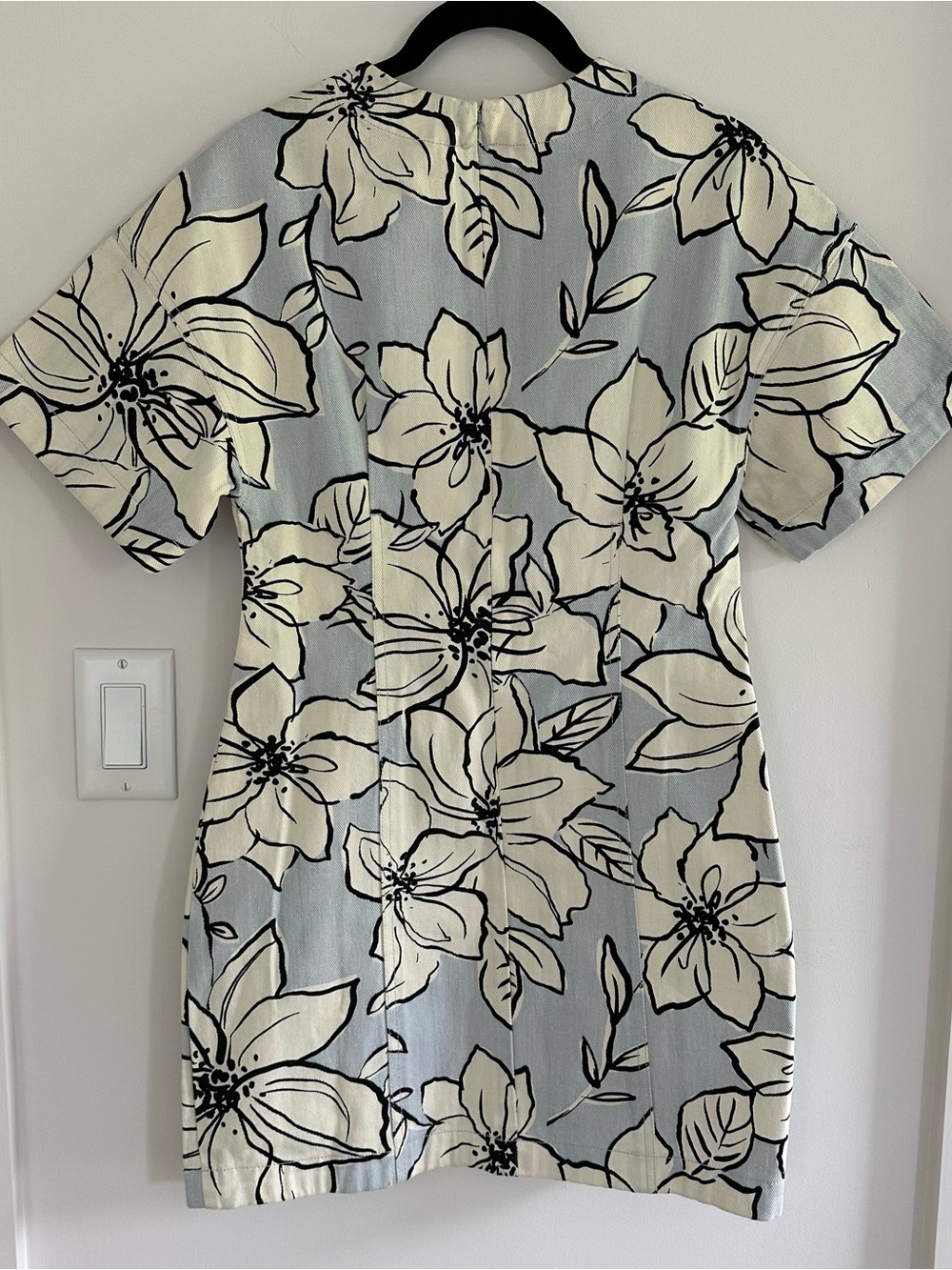 Light Blue Floral Mini Shift Dress - Unbranded - Picture 5 of 9